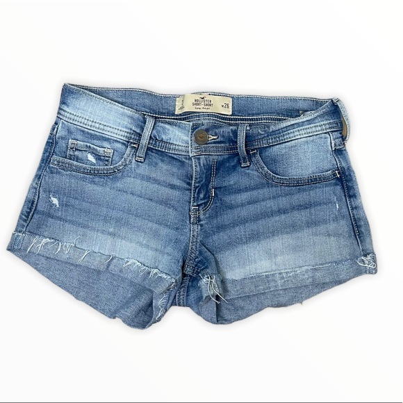 Hollister Pants - Hollister Light Denim Low Rise Distressed Shorts